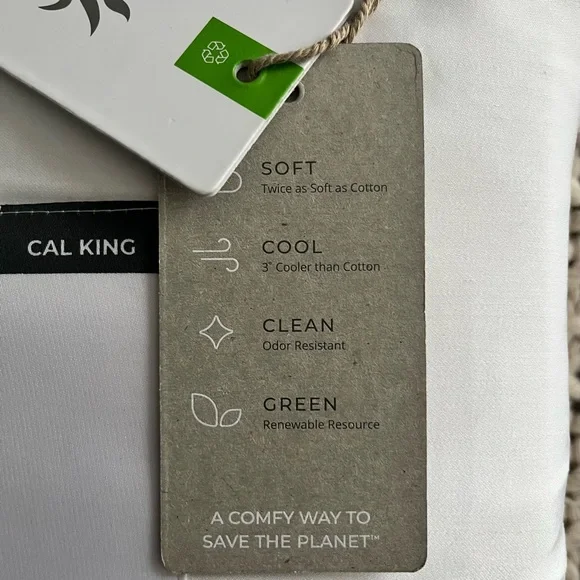 Cariloha White Resort Sheet Set NWT CAL KING - Picture 2 of 7